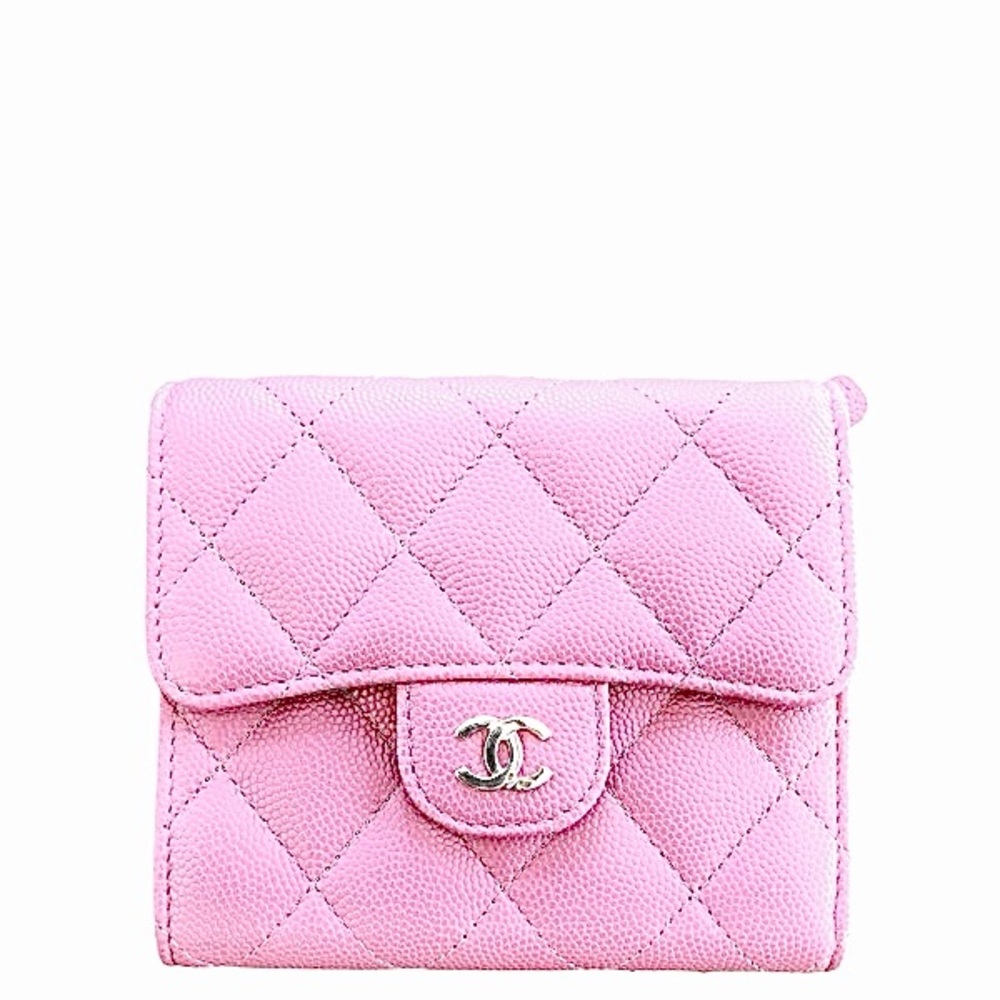 Chanel cotton candy baby Pink Quilted classic flap Wallet